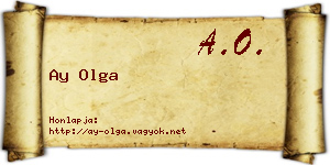 Ay Olga névjegykártya