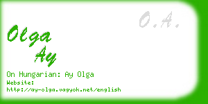 olga ay business card